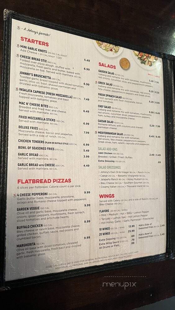 Johnny's New York Style Pizza - Cumming, GA menu_pic