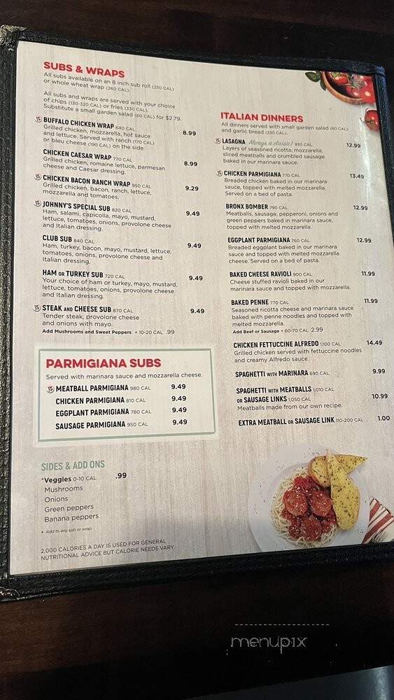 Johnny's New York Style Pizza - Cumming, GA menu_pic