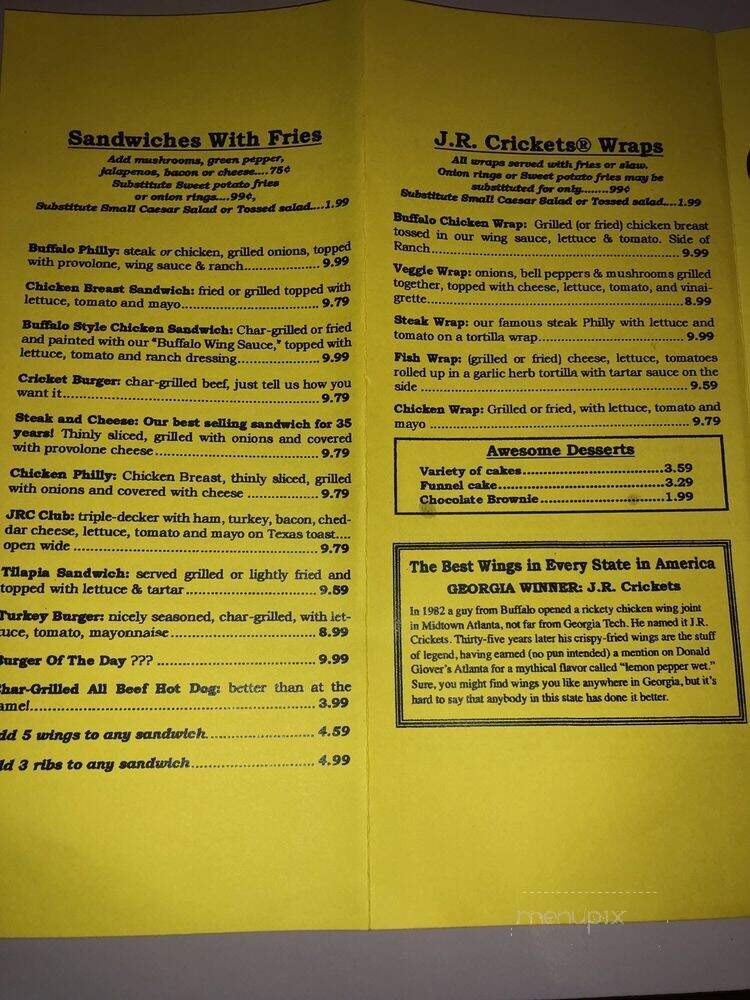 Jr Crickets RVA - Richmond, VA menu_pic