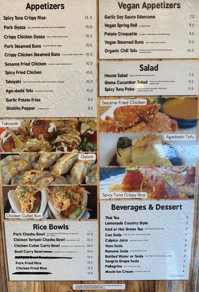 Kai Ramen - Los Angeles, CA menu_pic
