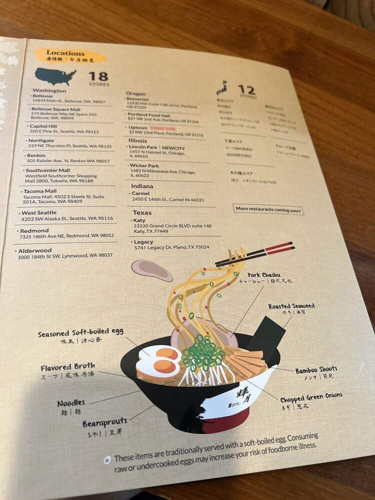 Kizuki Ramen & Izakaya - Bellevue, WA menu_pic