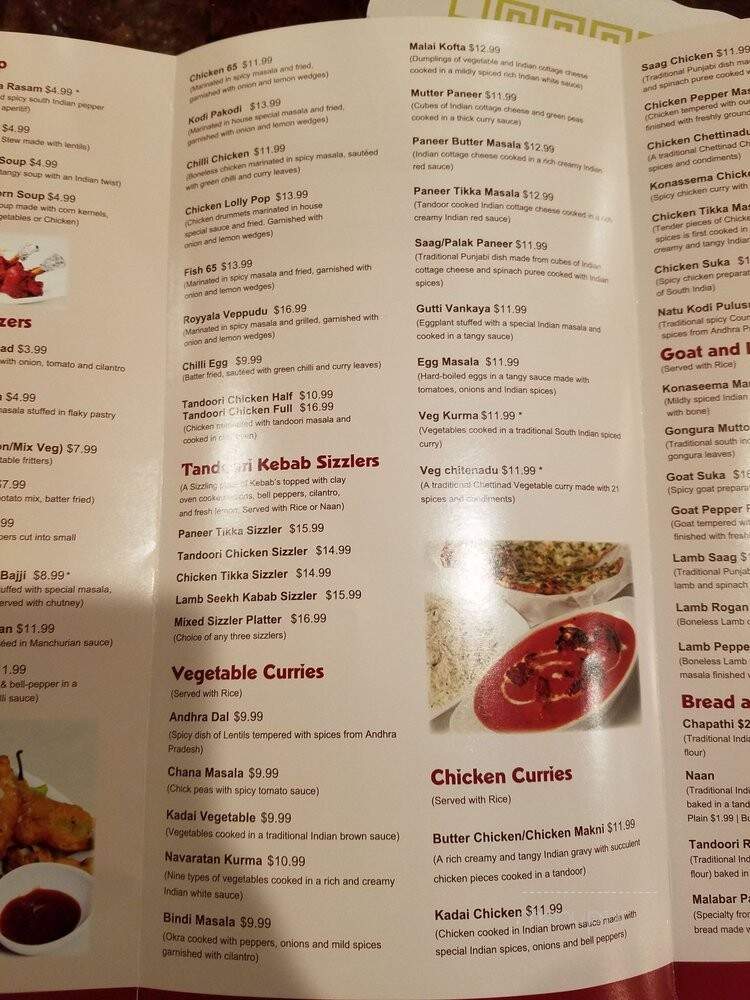 Konaseema Cuisine - North Brunswick Township, NJ menu_pic