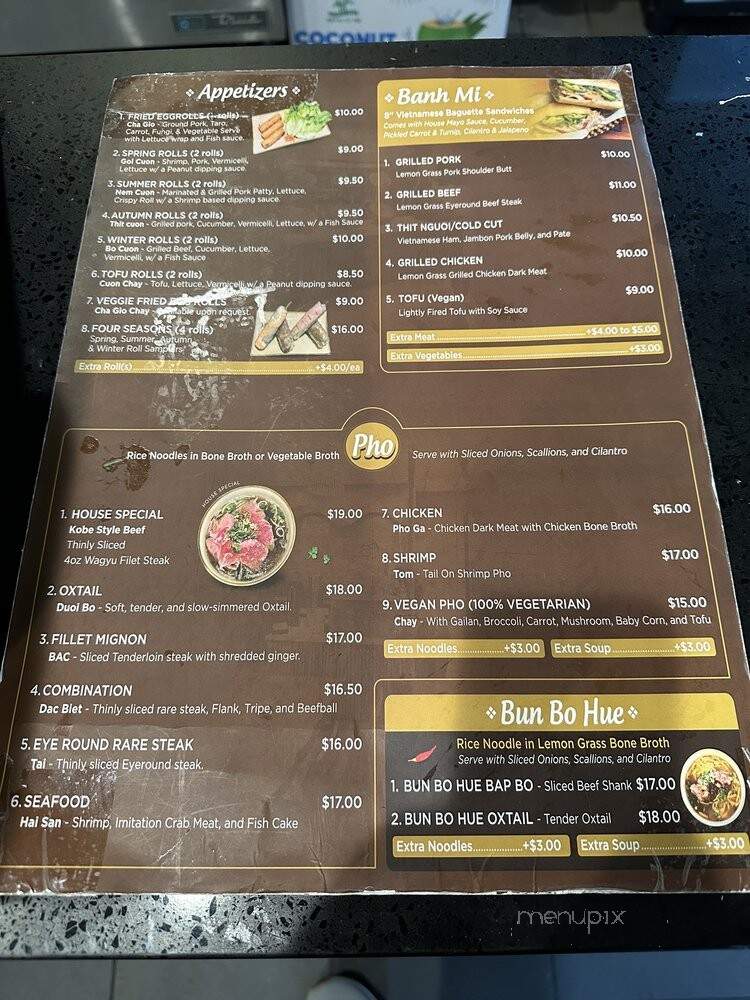 Ktown Pho - Los Angeles, CA menu_pic