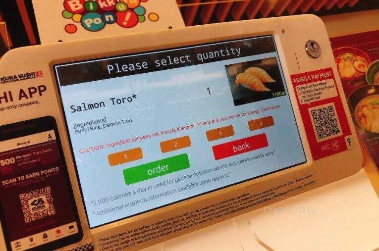 Kura Revolving Sushi Bar - Austin, TX menu_pic
