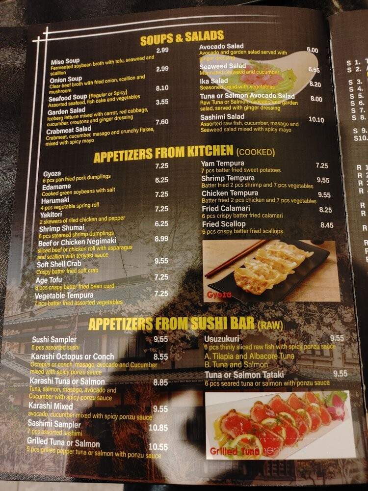 Kyoto Sushi Steakhouse - Vancouver, WA menu_pic