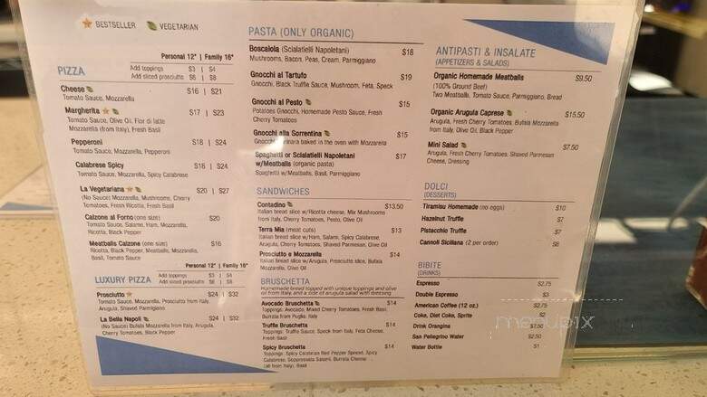 La Bella Napoli - Torrance, CA menu_pic