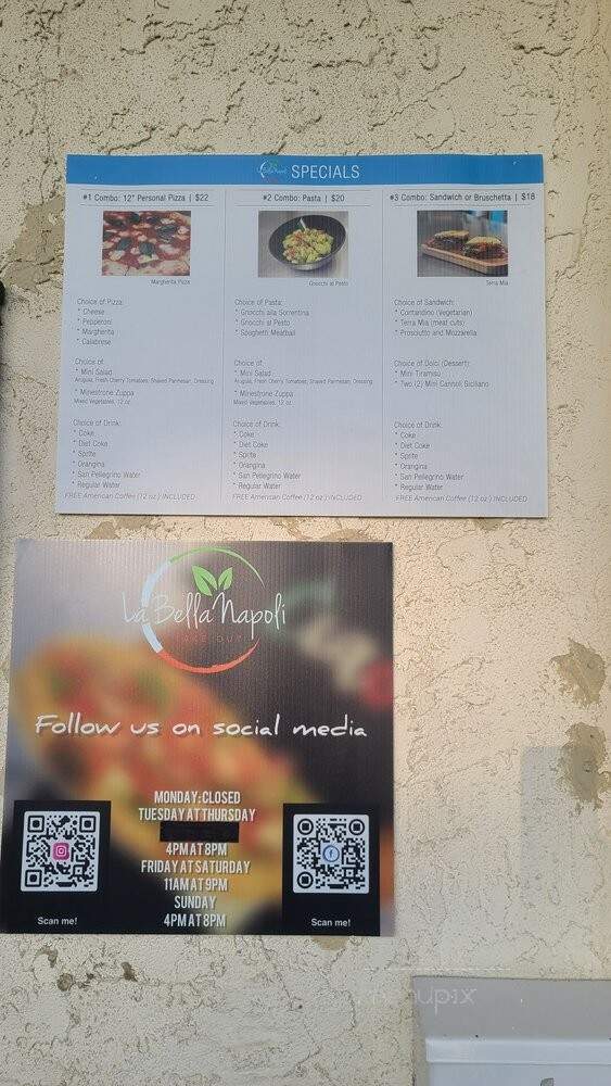 La Bella Napoli - Torrance, CA menu_pic