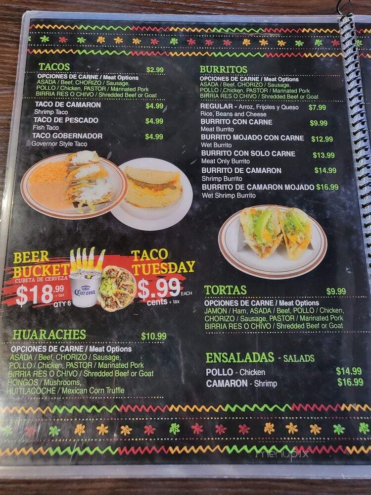 La Casa de Marcos - Santa Ana, CA menu_pic