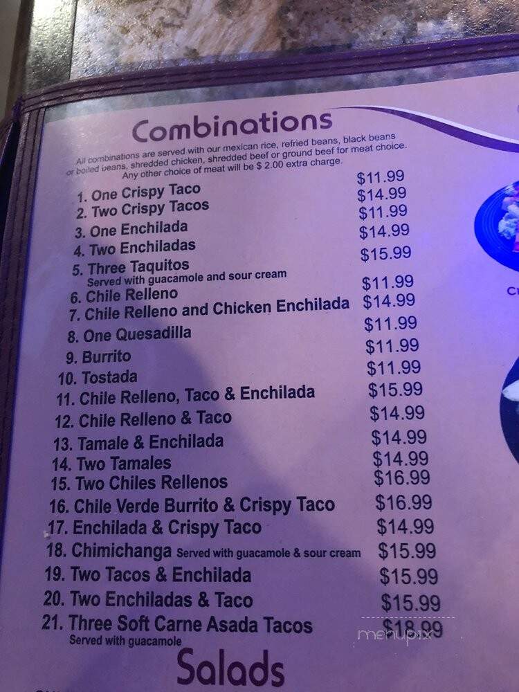 La Kebrada - Fresno, CA menu_pic