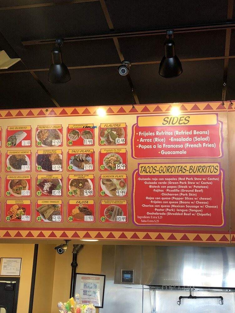 La Nueva De Zacatecas - Dallas, TX menu_pic