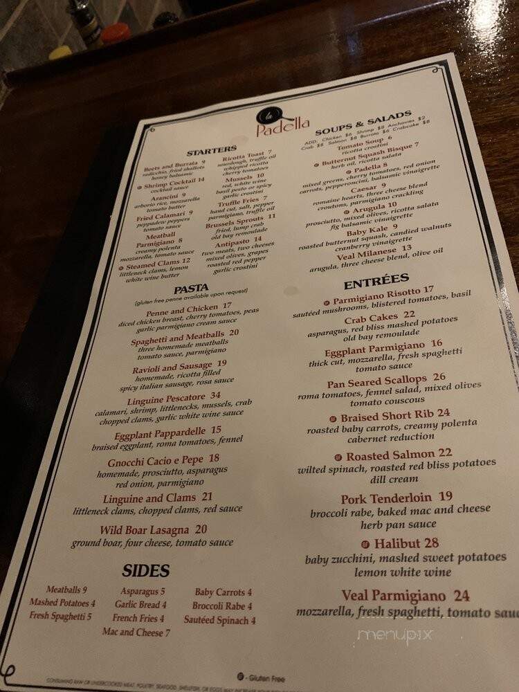 La Padella - Media, PA menu_pic