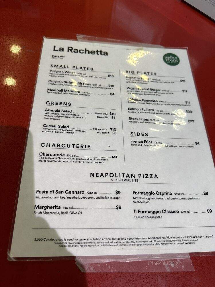 La Rachetta - Pompano Beach, FL menu_pic