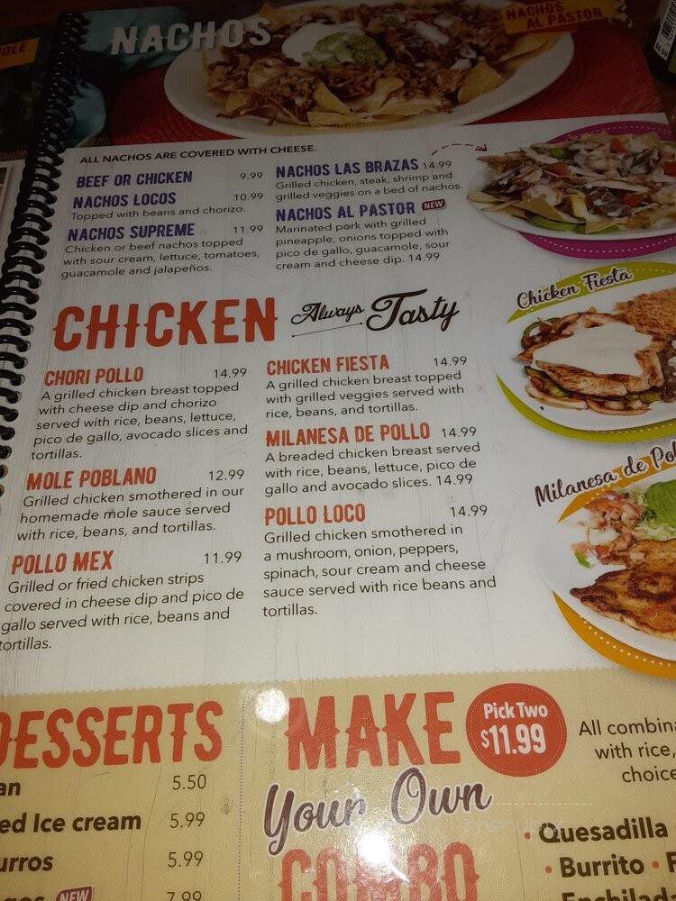 Las Braza's Mexican Grill - Tallahassee, FL menu_pic