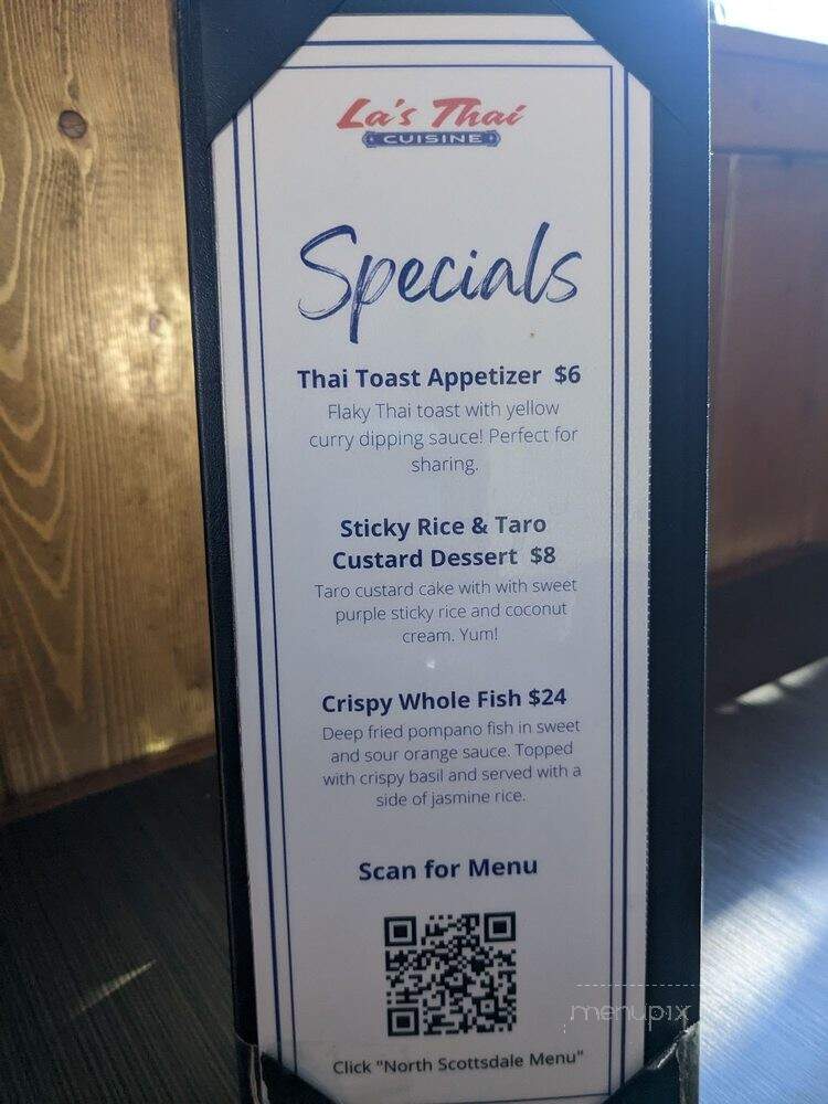 La's Thai Cuisine - Scottsdale, AZ menu_pic