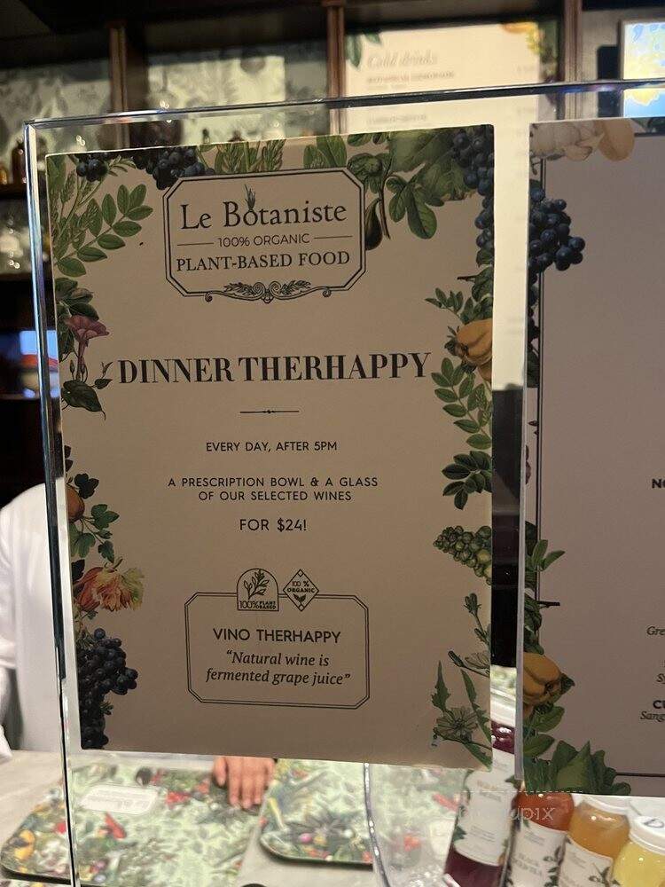 Le Botaniste - New York, NY menu_pic