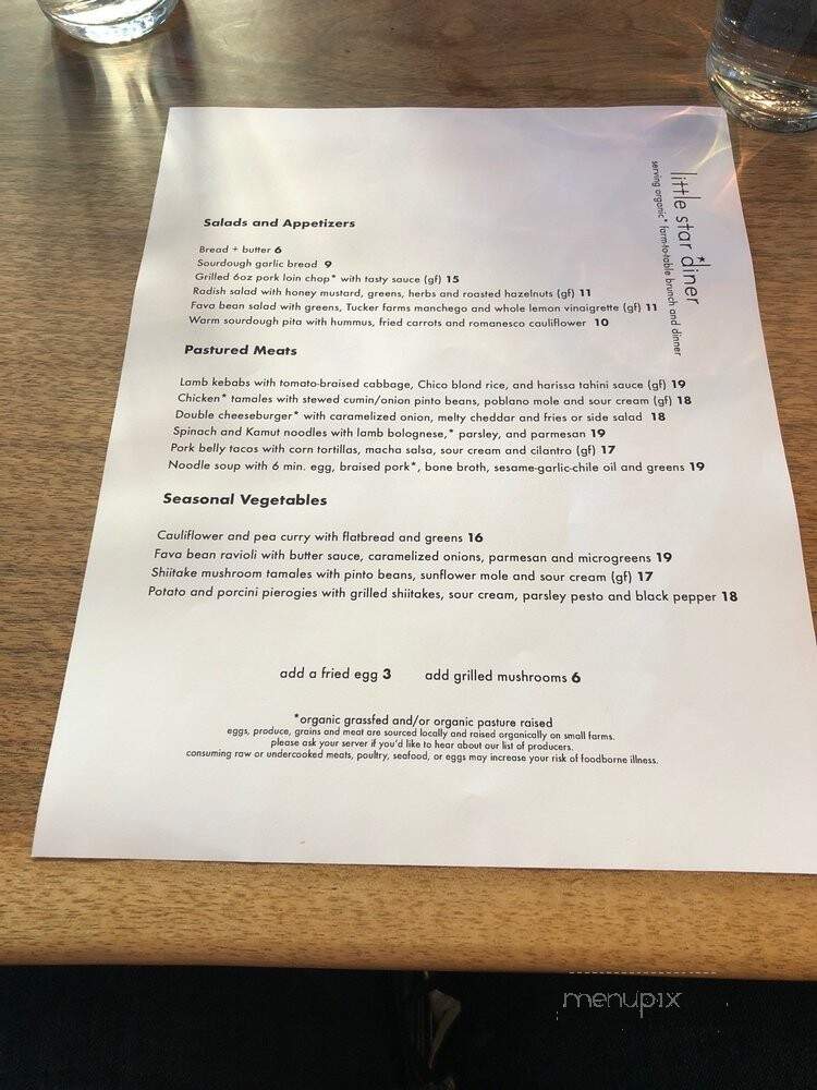Little Star Diner - Bozeman, MT menu_pic