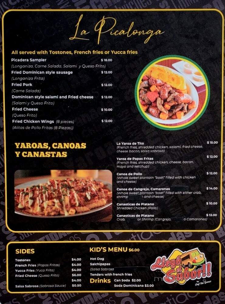Llego El Sabor - Hialeah, FL menu_pic