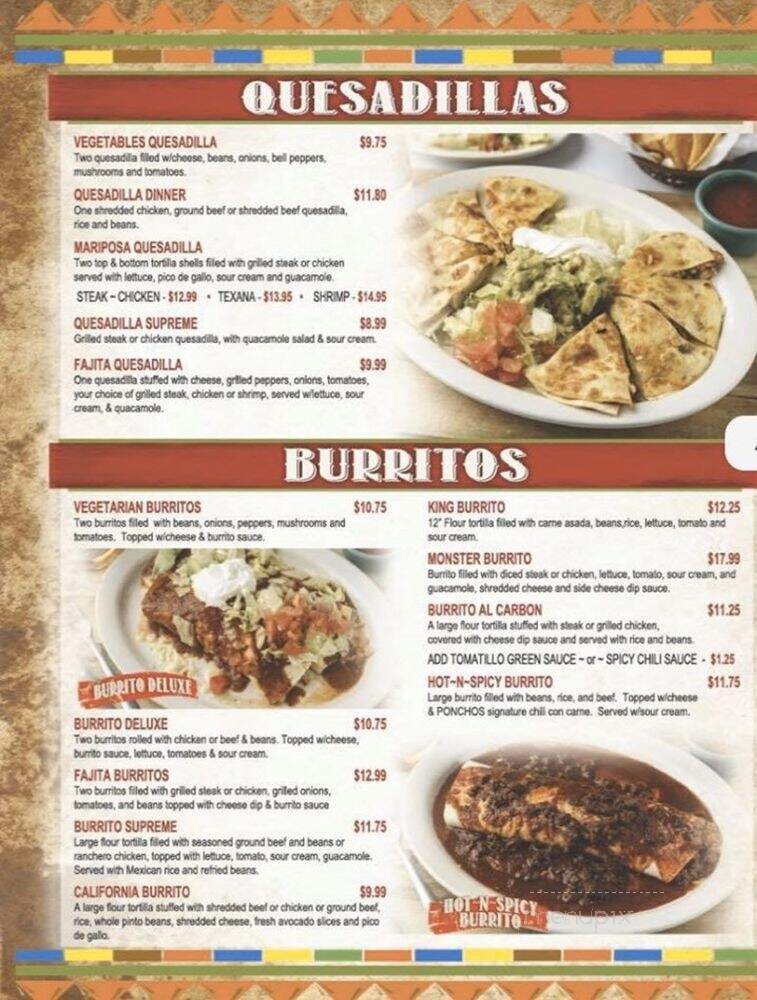 Los Ponchos Mexican Grill - Lake Charles, LA menu_pic
