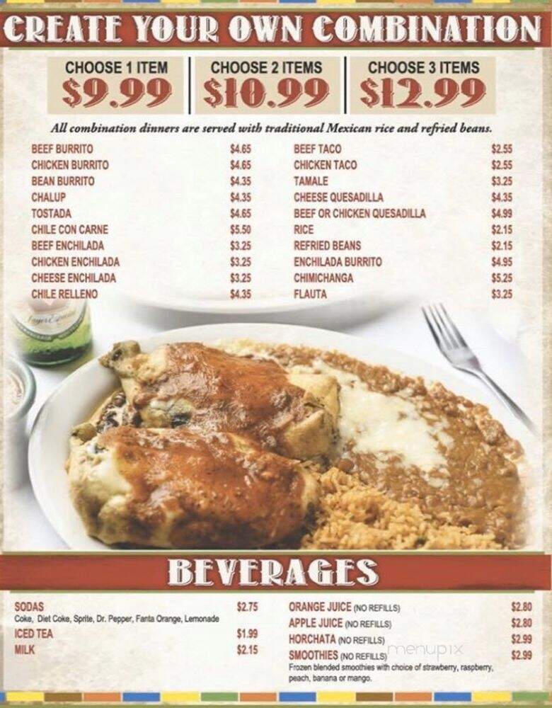 Los Ponchos Mexican Grill - Lake Charles, LA menu_pic