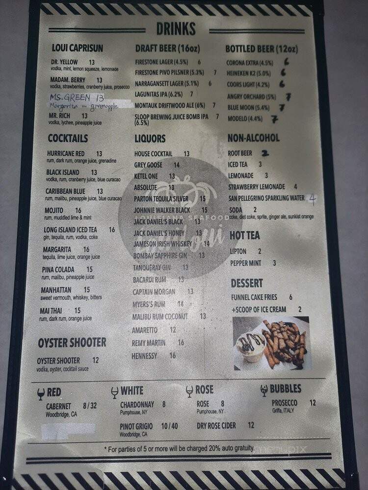 Loui Loui - New York, NY menu_pic