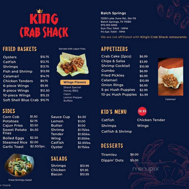 Louisiana Crab shack - Mesquite, TX menu_pic