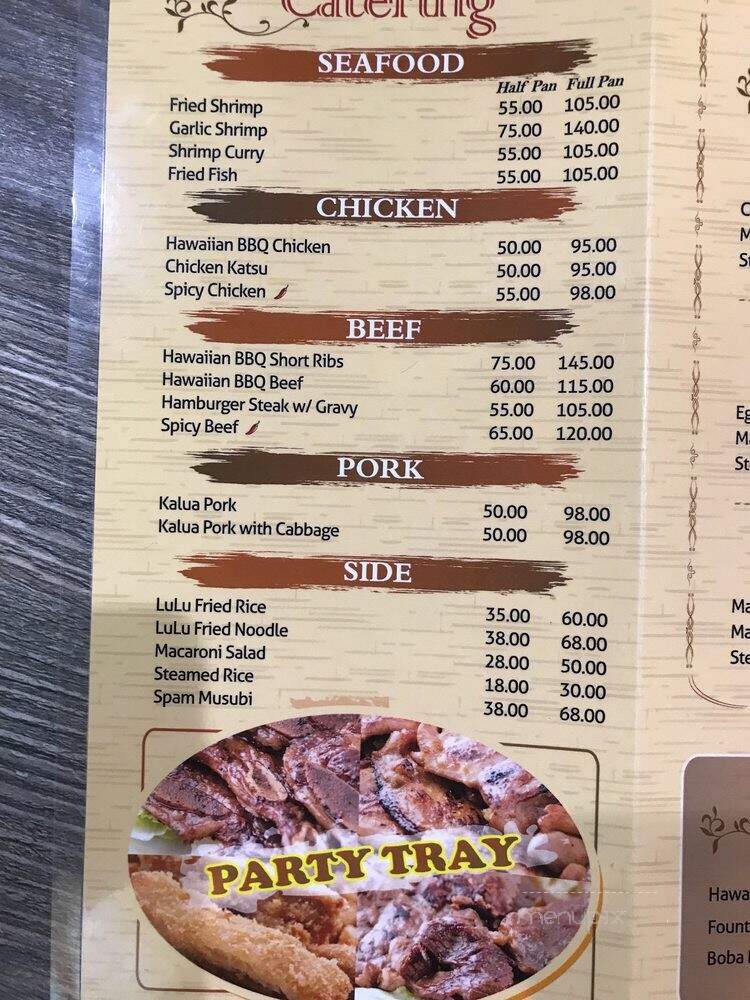 LuLu Hawaiian BBQ - Las Vegas, NV menu_pic