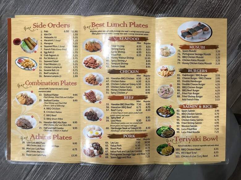 LuLu Hawaiian BBQ - Las Vegas, NV menu_pic