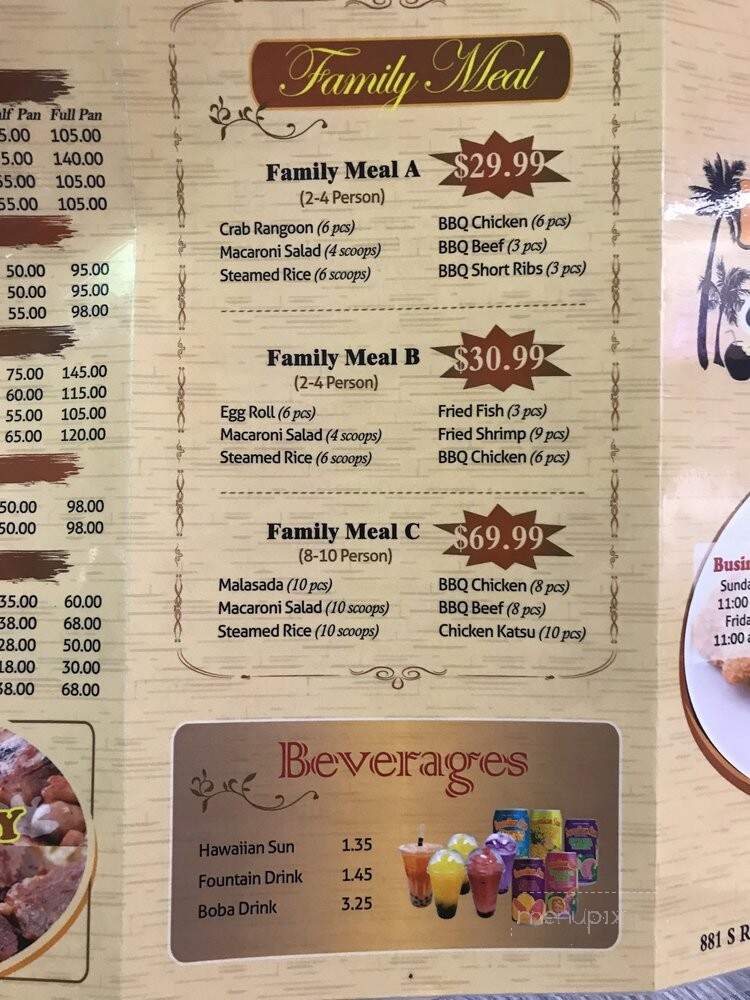 LuLu Hawaiian BBQ - Las Vegas, NV menu_pic