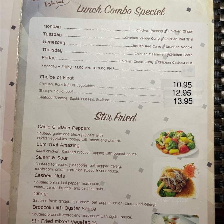Lum Thai Restaurant - Jacksonville, FL menu_pic