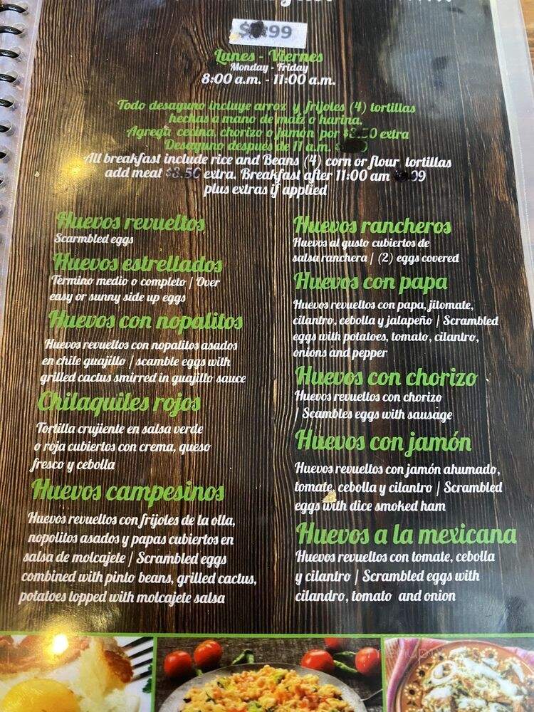 Luna Mexicana Restaurant - Joliet, IL menu_pic