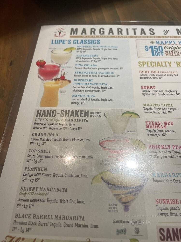 Lupe Tortilla - San Antonio, TX menu_pic