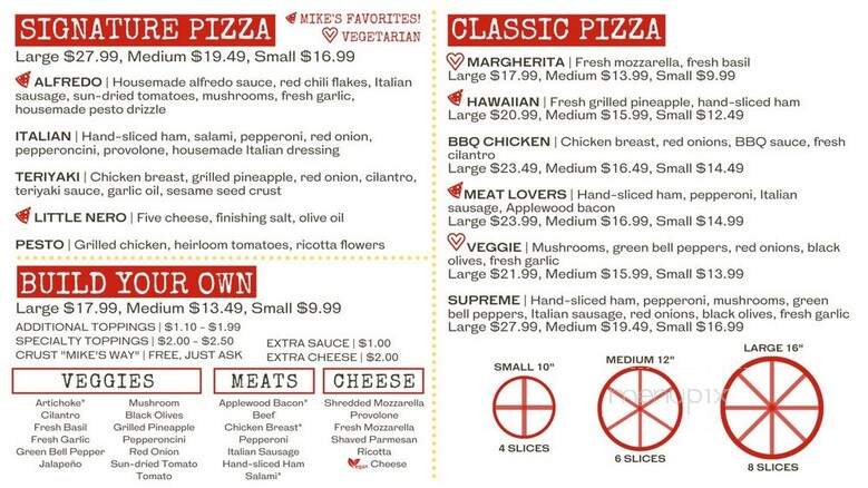Magic Mikes Pizza - Westminster, CA menu_pic