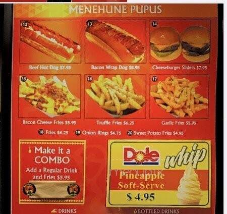 Mahaloha Burger - Honolulu, HI menu_pic