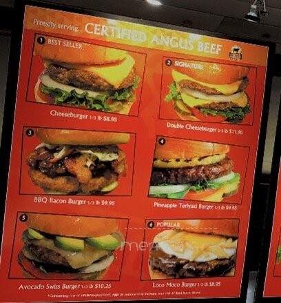 Mahaloha Burger - Honolulu, HI menu_pic