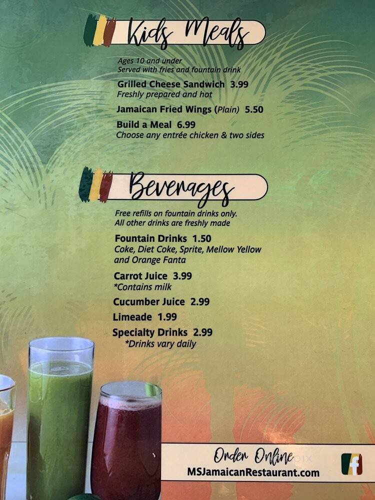 Main Street Jamaican Restaurant - Conway, SC menu_pic