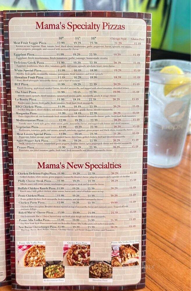Mamas Pizza & Grill - Jacksonville, FL menu_pic