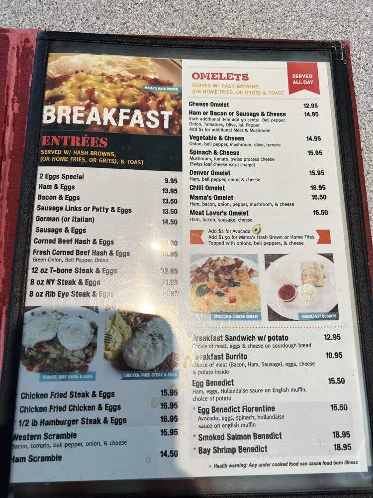 Mama's Table - Santa Clarita, CA menu_pic