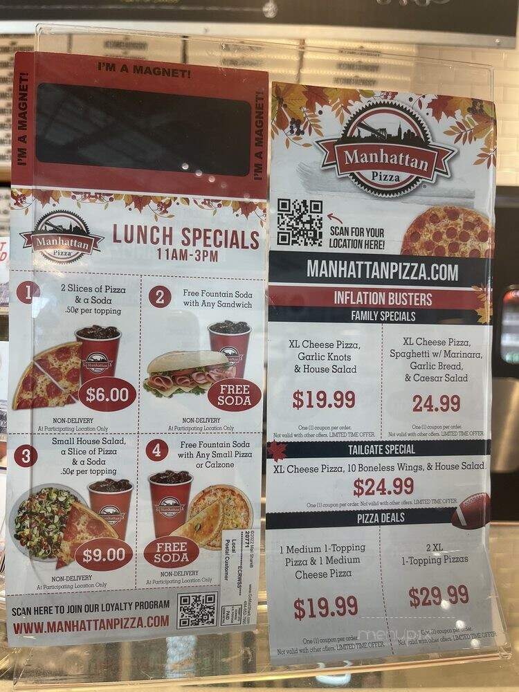 Manhattan Pizza - Urbana, MD menu_pic