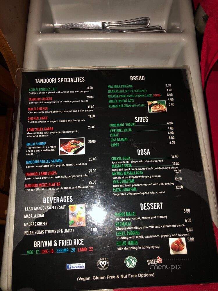 Manjal - Ridgewood, NJ menu_pic