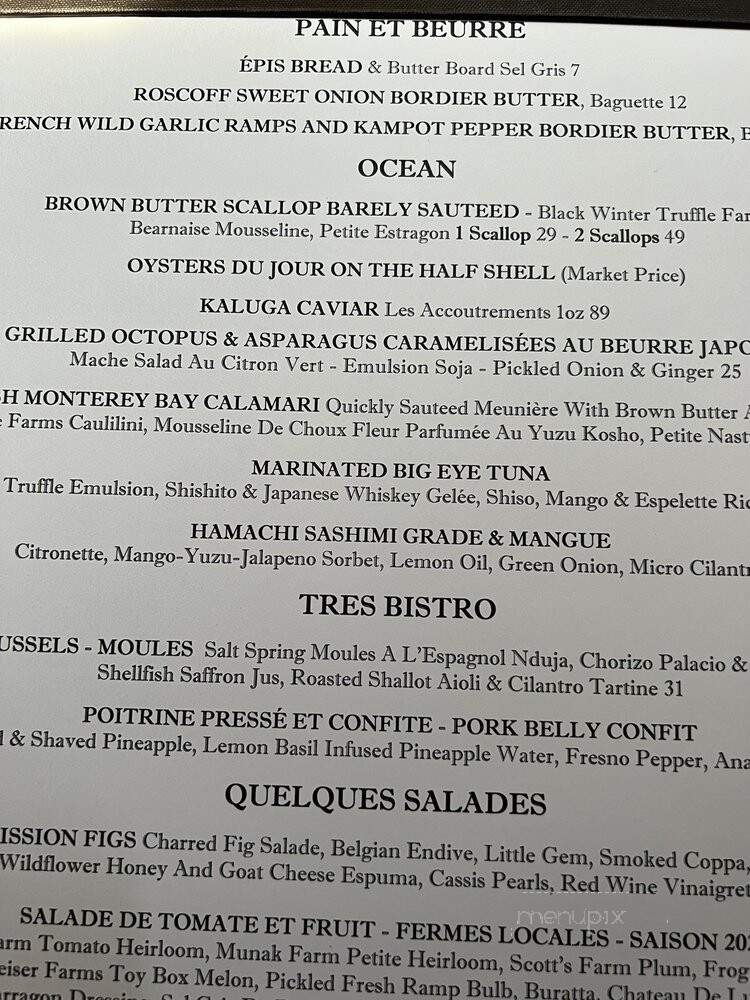 Marche Moderne - Newport Beach, CA menu_pic