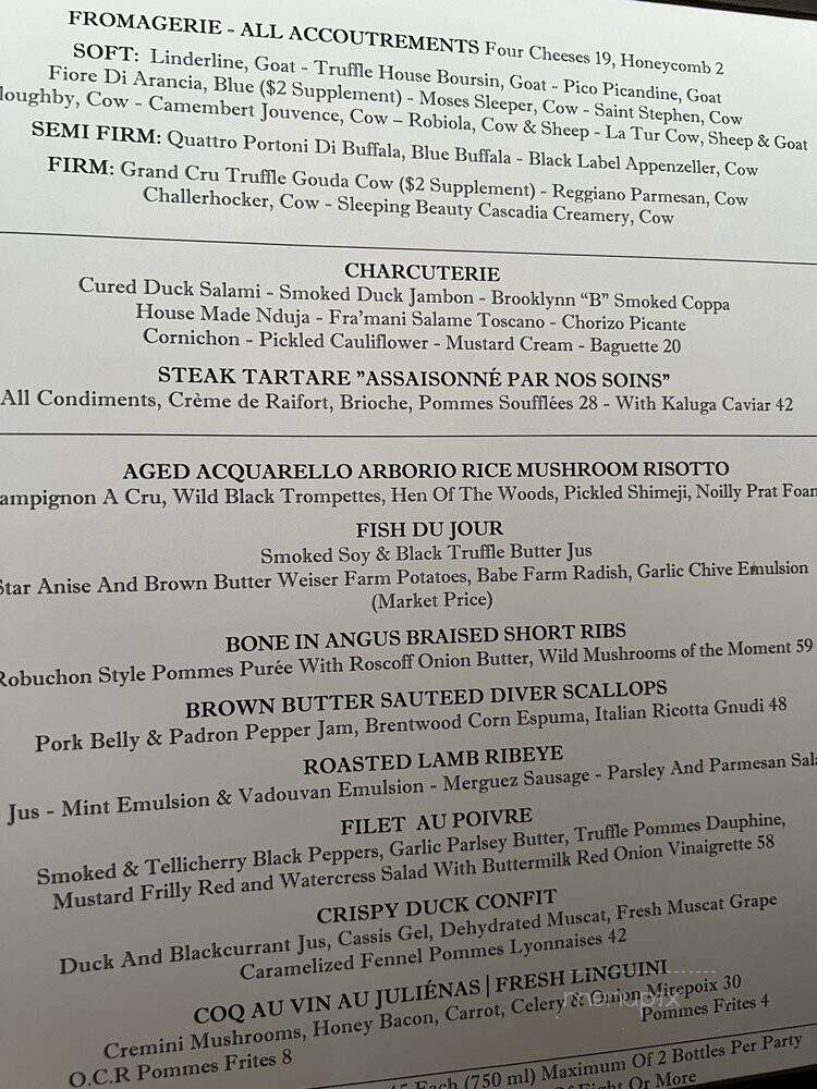 Marche Moderne - Newport Beach, CA menu_pic