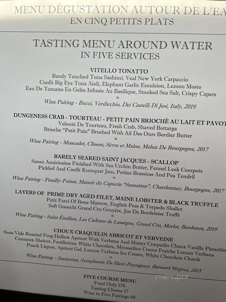 Marche Moderne - Newport Beach, CA menu_pic