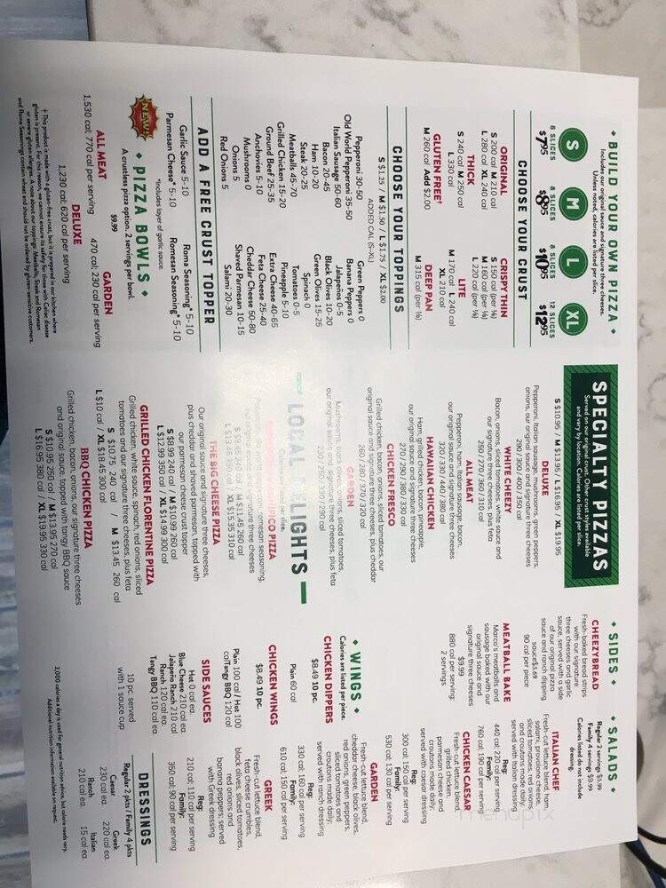 Marco's Pizza - Lansing, MI menu_pic