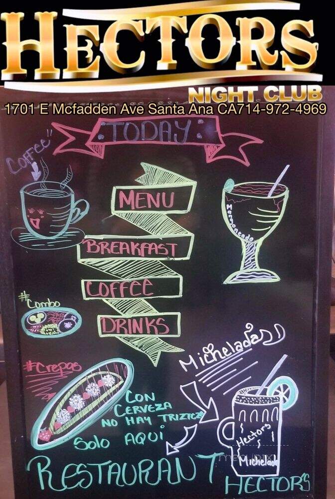 Mariscos Hectors Night Club - Santa Ana, CA menu_pic