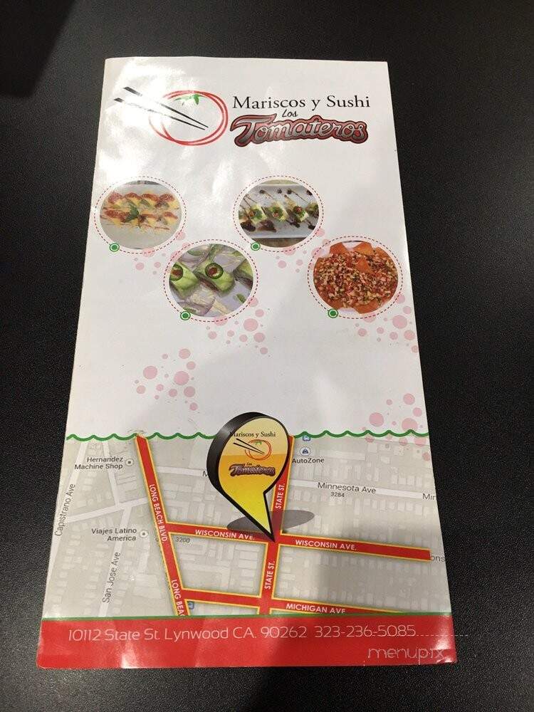 Mariscos Y Sushi Los Tomateros - Lynwood, CA menu_pic