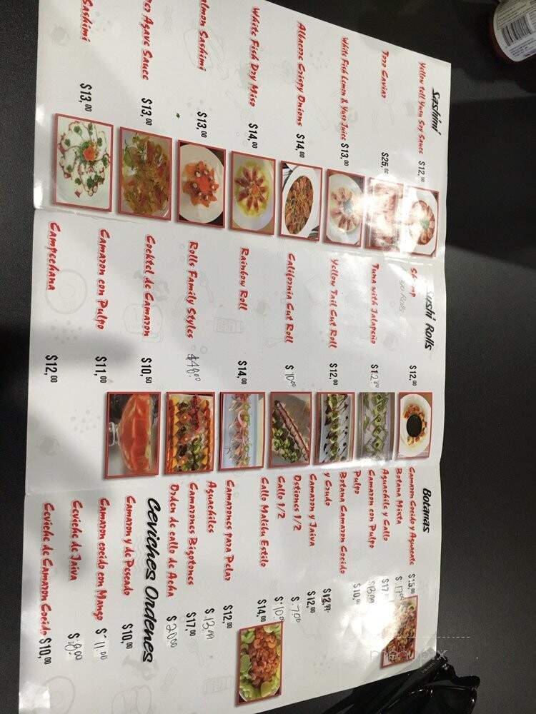 Mariscos Y Sushi Los Tomateros - Lynwood, CA menu_pic