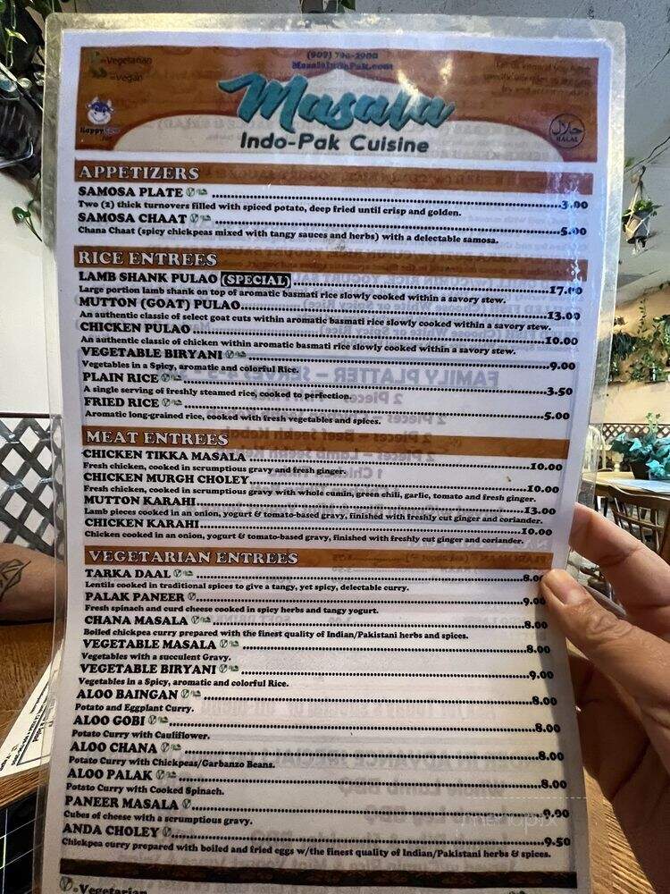 Masala Indo-Pak Cuisine - Loma Linda, CA menu_pic