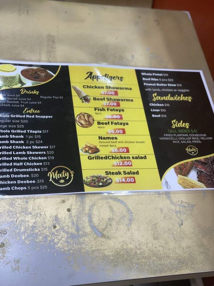 Maty's - Detroit, MI menu_pic
