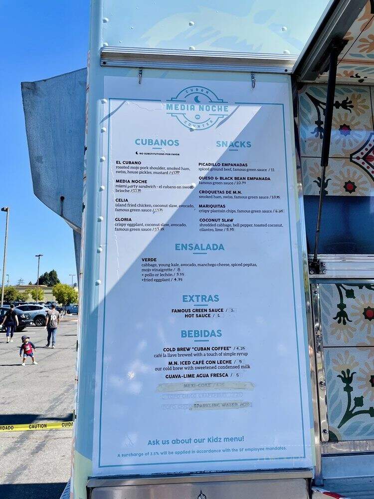 Media Noche - San Francisco, CA menu_pic
