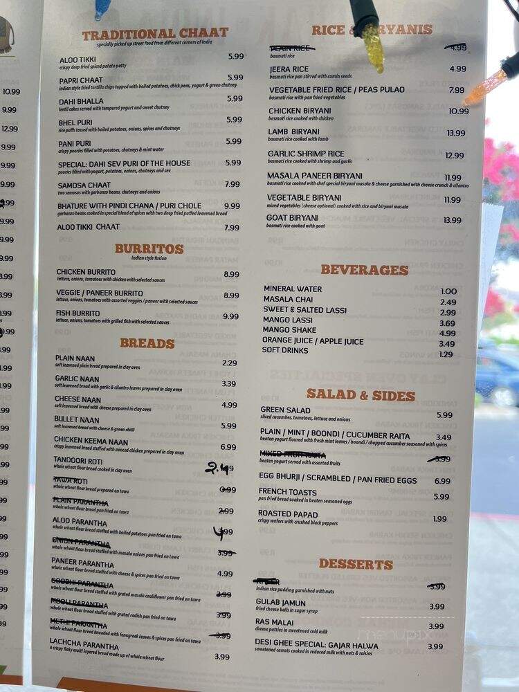 Mehak Of India - San Jose, CA menu_pic
